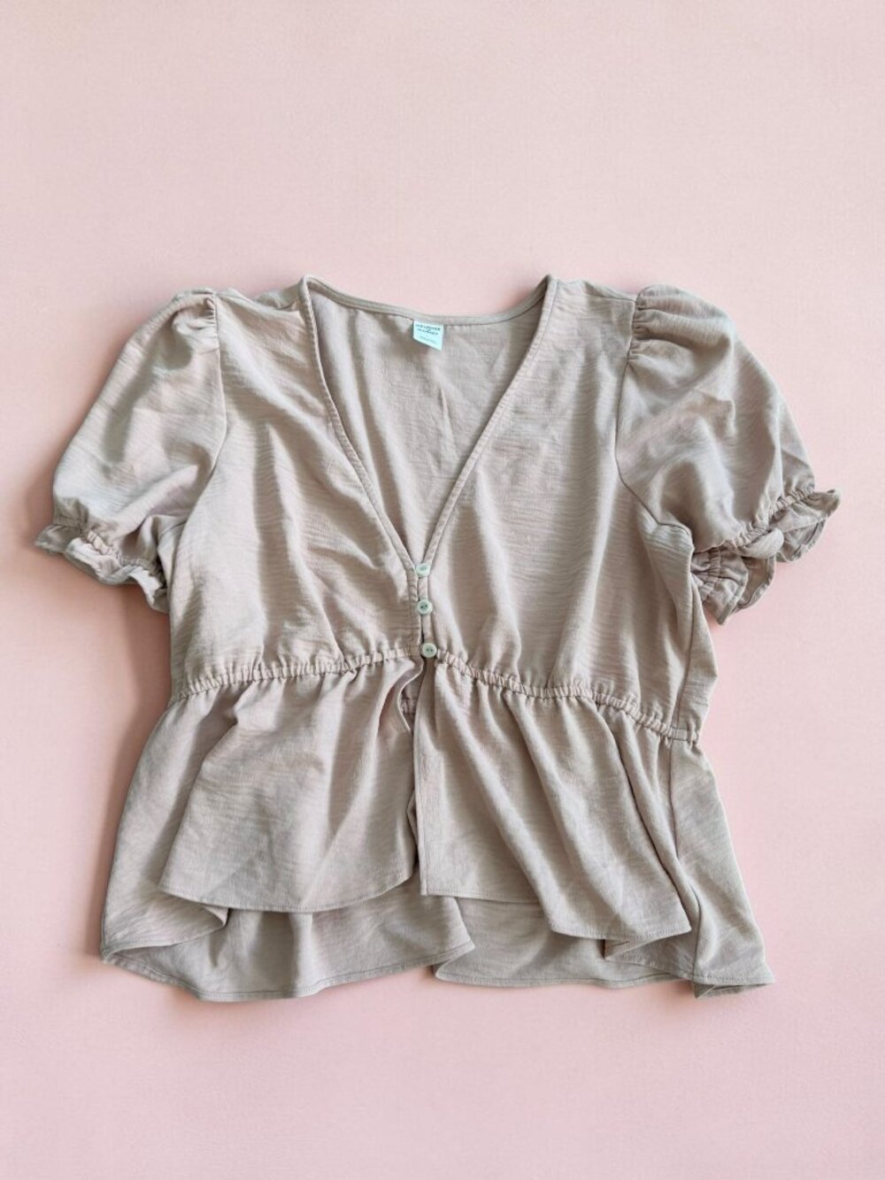 MELROSE & MARKET Light Blush Pink Crop Top Size Large